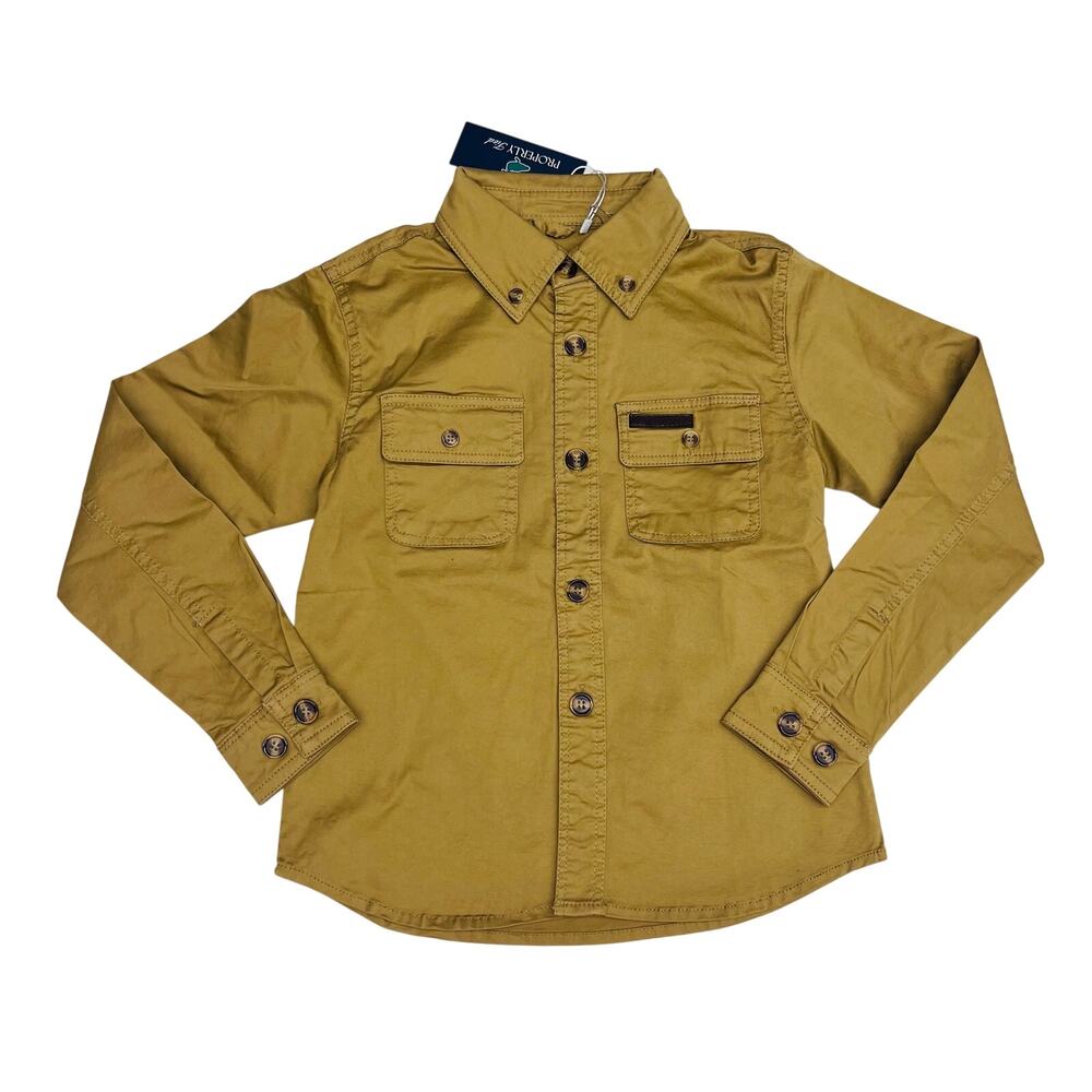 NWT Properly Tied Size 6 Boys Harvest Work Shirt in Camel